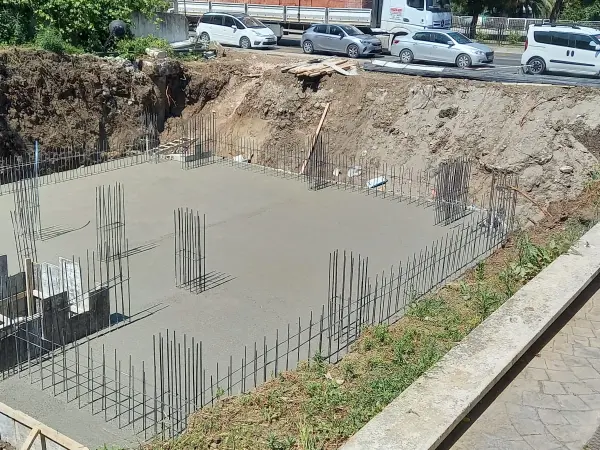 Samsun yapım aşaması: temel betonu