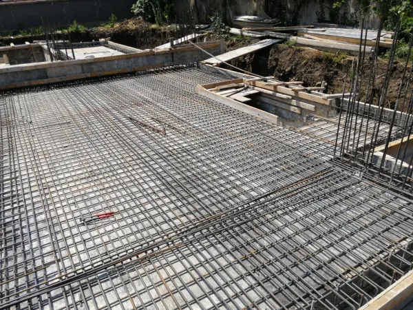 Samsun yapım aşaması: döşeme donatısı