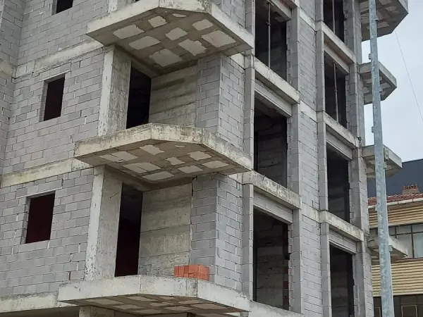 Samsun yapım aşaması: kaba inşaat cephesi